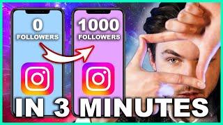 HOW TO GET FIRST 1000 FOLLOWERS ON INSTAGRAM IN JUST 3 MINUTES | FASTEST WAY TO GROW IG