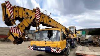 Test drive of the old TATRA 815 AD28 crane from 1983