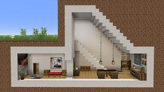 Minecraft - How to build a Underground Mountain Bunker Tutorial