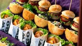 3 Delicious Party Food Ideas – Snack Pockets, Tortillas, mini Hamburger Buns