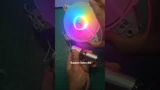 Powerful generator glowing RGB fan dc . | #dcmotor  #project #science #technology #engineering