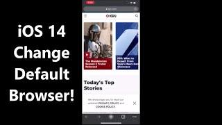 iOS 14 How to Change Default Web Browser to Chrome (iPhone 11)