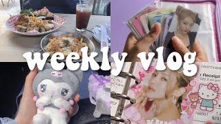 weekly vlog  going out, opening photocard mail, polcos