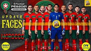 PES 2021  Morocco Facepack ● World Cup 2022 ( SIDER - CPK ) ● أوجه لاعبى المغرب كأس العالم 2022