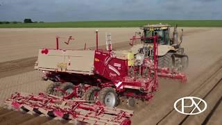 P.X. Farms Potato Planting with CTF - CAT Challenger 865C, Kuhn Powerharrow, Grimme 8 Row Planter