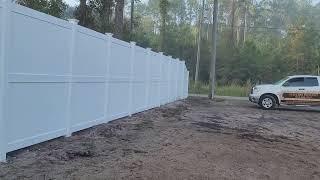 300ft long, 8ft. Tall, White Vinyl Privacy Fence