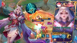 LUNOX SKY PIERCER 12MIN END THE GAME‼️LUNOX legend skin divine goddess gameplay mvp in rank