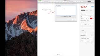 Insert Equation inline with text in Apple Pages