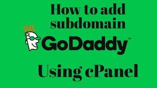 How to Create a Subdomain in cPanel on Godaddy Hosting server Step by Step 2022 @RockingSupport​