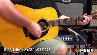 Martin D-18 Authentic AGED # 2171343 at Maury’s Music