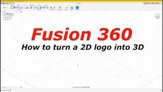 Fusion360 - How to turn a 2d logo into 3d