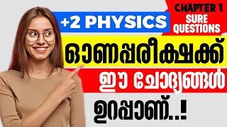 Plustwo Onam Exam Physics Class | Plustwo Physics chapter 1 | Physics Chapter 1 Sure Questions