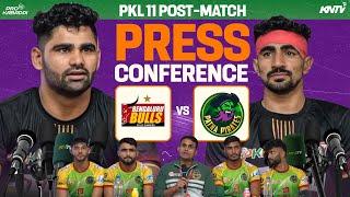 PKL 11 M85 | Patna Pirates Vs Bengaluru Bulls | Press Conference ft. Pardeep Narwal,  Ayan, Devank