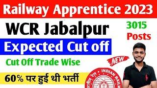 WCR Expected cut off, WCR Apprentice का cut off देखिए, West Central Railway Jabalpur cut off 2023