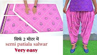 Only 2 Cut ll Semi patiala salwar cutting and stitching For beginners ll