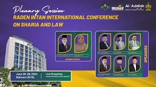 Live | Plenary Session Raden Intan International Conference on Sharia and Law