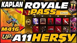  A11 ROYALE PASS ÖDÜLLERİ | YENİ KAPLAN M416 8 SEVİYE  | A11 BONUS PASS | 3.6 | PUBG MOBILE