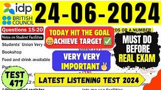 IELTS Listening Practice Test 2024 with Answers | 24.06.2024 | Test No - 478