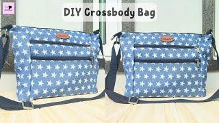 DIY Crossbody Bag Tutorial | DIY Crossbody Bag With Zipper Pocket