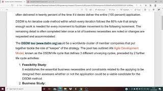 Dynamic Systems Development Method | Agile Method | DSDM