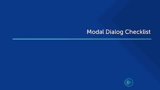 NativeScripting Angular Pro Course - Modal Dialog Checklist