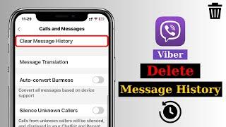 How To Delete Viber Message/Chat History | Clear Message History on Viber
