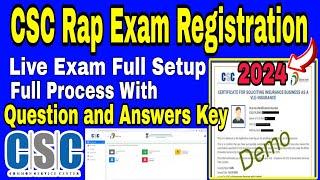 Csc Rap Exam Registration Process 2024 | Csc Rap Exam Questions Answers 2024 | Csc Rap Exam SetUp