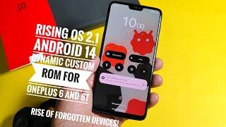 oneplus 6 and 6t android 14 custom rom rising os 2.1 : The rise of new dynamic custom rom