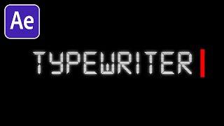 Digital Typewriter Effect in After Effect | Tutorial