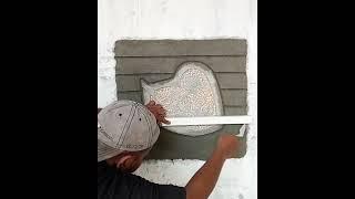 How to make cement Brick art wall