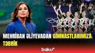 Mehriban Əliyeva bədii gimnastika üzrə qrup hərəkətləri komandasını təbrik edib