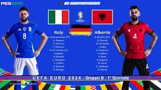 EURO 2024 • Italia Vs Albania • Gruppo B - 1° Giornata • PES 2021