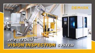 Visual inspection of connected preforms, 300/min.