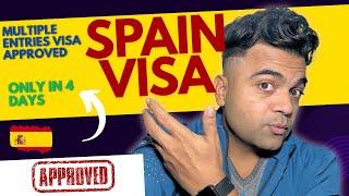  Spain visitor visa approved multiple Entries | Spain Visa success ratio and process?