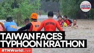 Typhoon Krathon LIVE: Typhoon Krathon Approaches Taiwan: Evacuations Underway | Times Now World