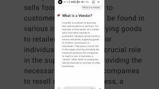 What is a Vendor?