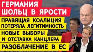 Германия Шольц в ярости. Правящая коалиция потеряла легитимность. Новые выборы и отставка Канцлера