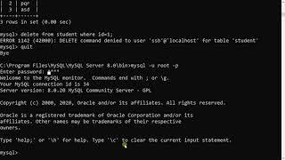 DCL Commands in SQL and its execution  1,  BY IT SWAPNA.S.BHAVSAR