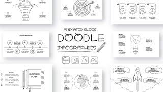 Doodle animated Infographic / Free Slide Adobe Illustrator, Photoshop and PowerPoint