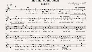 THE FINAL COUNTDOWN: (flauta, violín, oboe...) (partitura con playback)
