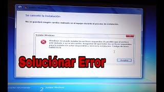 no puedo instalar windows 7 error 0x80070057