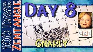 #THE100DAYPROJECT || #100DAYSOFZENTANGLE || Day 8 Gnarly