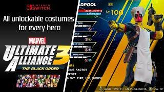 Marvel Ultimate Alliance 3 | All Unlockable Costumes for All Characters