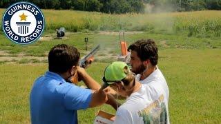 Clay pigeon shooting speed record - Guinness World Records