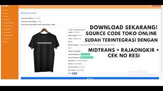 Source Code Toko Online  Berbasis Web PHP + Api Raja Ongkir  + Pembayaran Midtrans + Cek No Resi