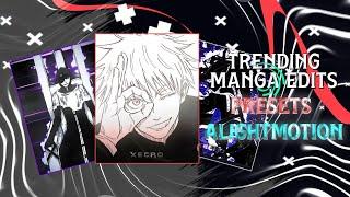 Trending Manga Edits Presets - 2 | Alight Motion 