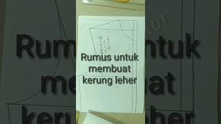 Rumus cara membuat kerung kerah kemeja pria #shorts #shortsvideo #shortvirall #kerung #kerah