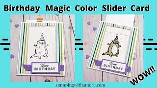 Birthday Magic Color Slider Card