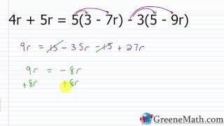 Solving Linear Equations in one Variable