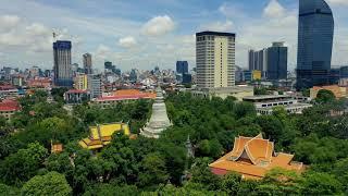 Phnom Penh drone 3  "Wat Phnom"